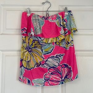 Lilly Pulitzer Pink Strapless Top